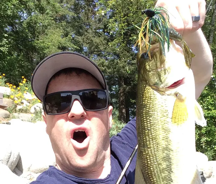 largemouth bass with jig