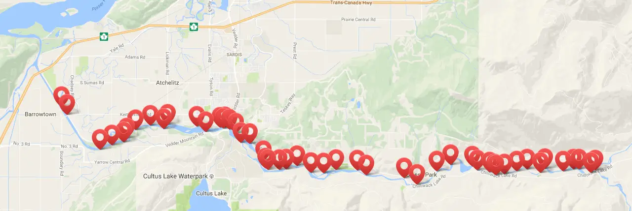 Vedder / Chilliwack River – Fishing Locations