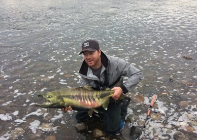 Jesse with Chum Salmon Buck on Stave River