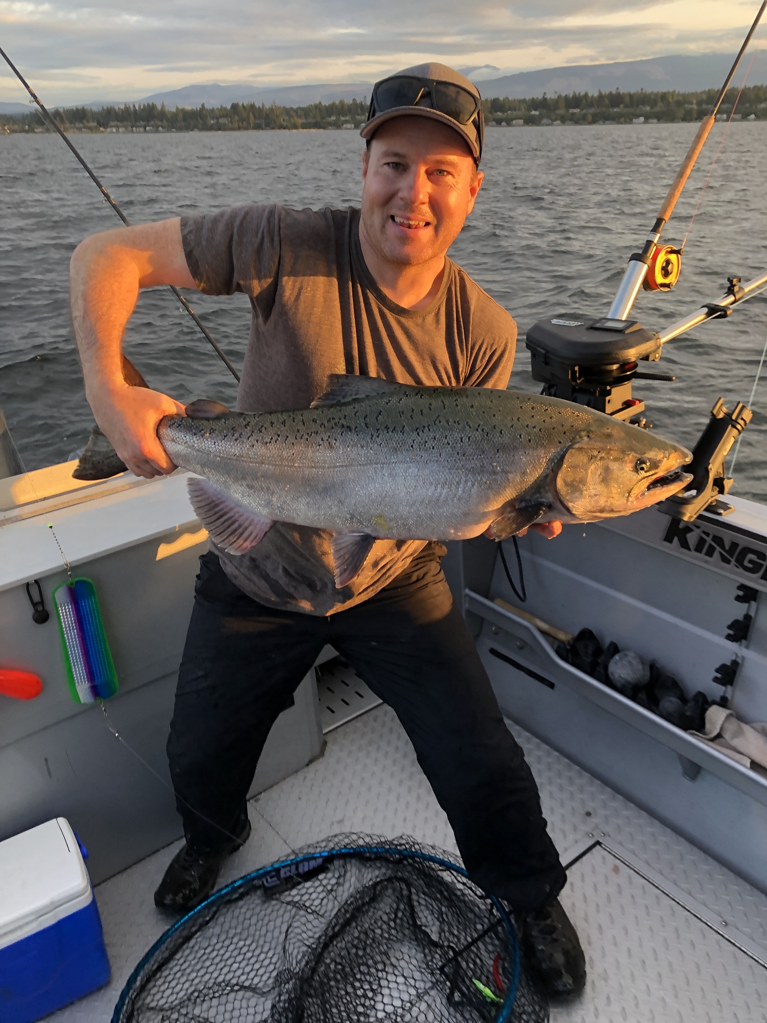 jesse chinook on hoochie Chinook Salmon in Gulf Islands