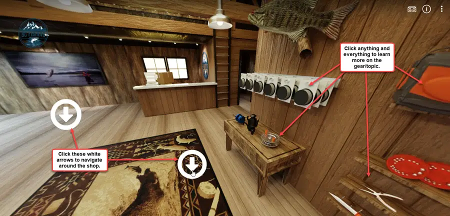 Virtual Reality Fishing Shop Instructions