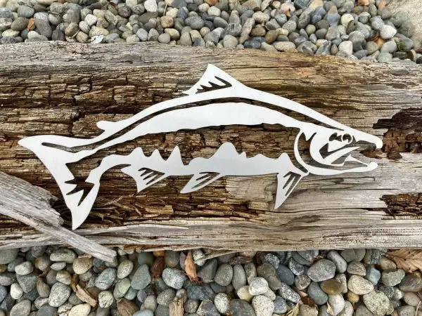 Coho Silver Salmon Metal art