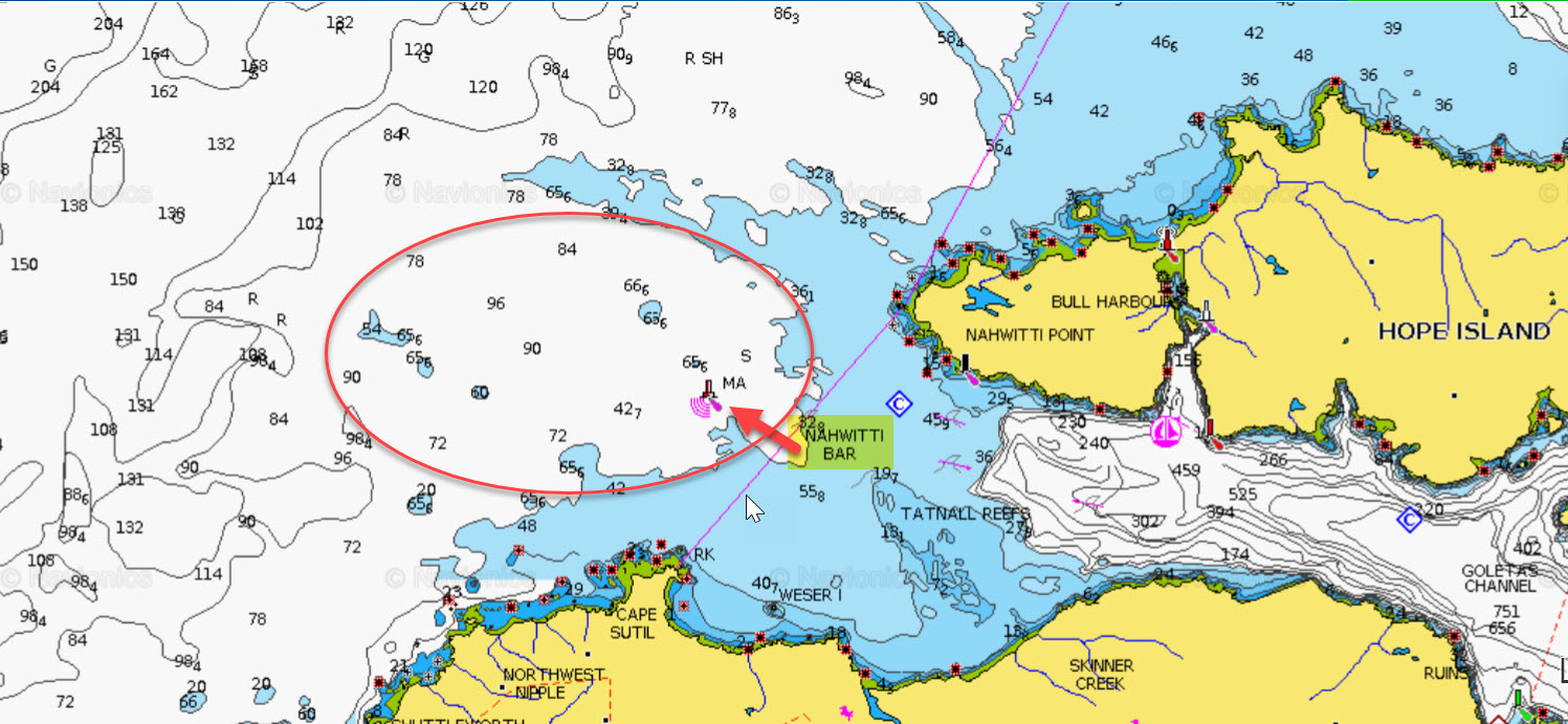 nahwitti bar map Nahwitti Bar location port hardy