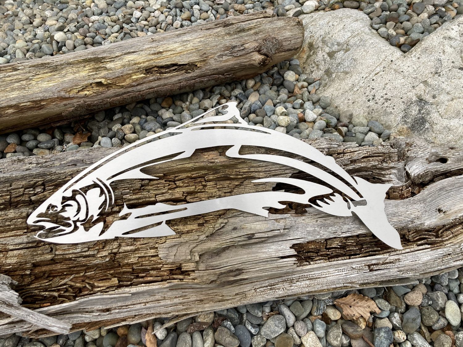 Rainbow Trout Metal Wall Fish Art Sculpture Lodge Cottage Lake Cabin -   Canada