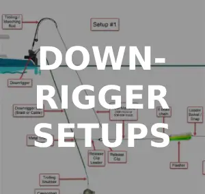 Diagrams on how to setup Downriggers with Inline and Dummy Flashers