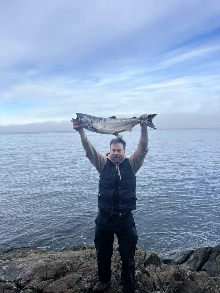Winter Chinook 81cm from shore Winter Chinook 81cm from shore